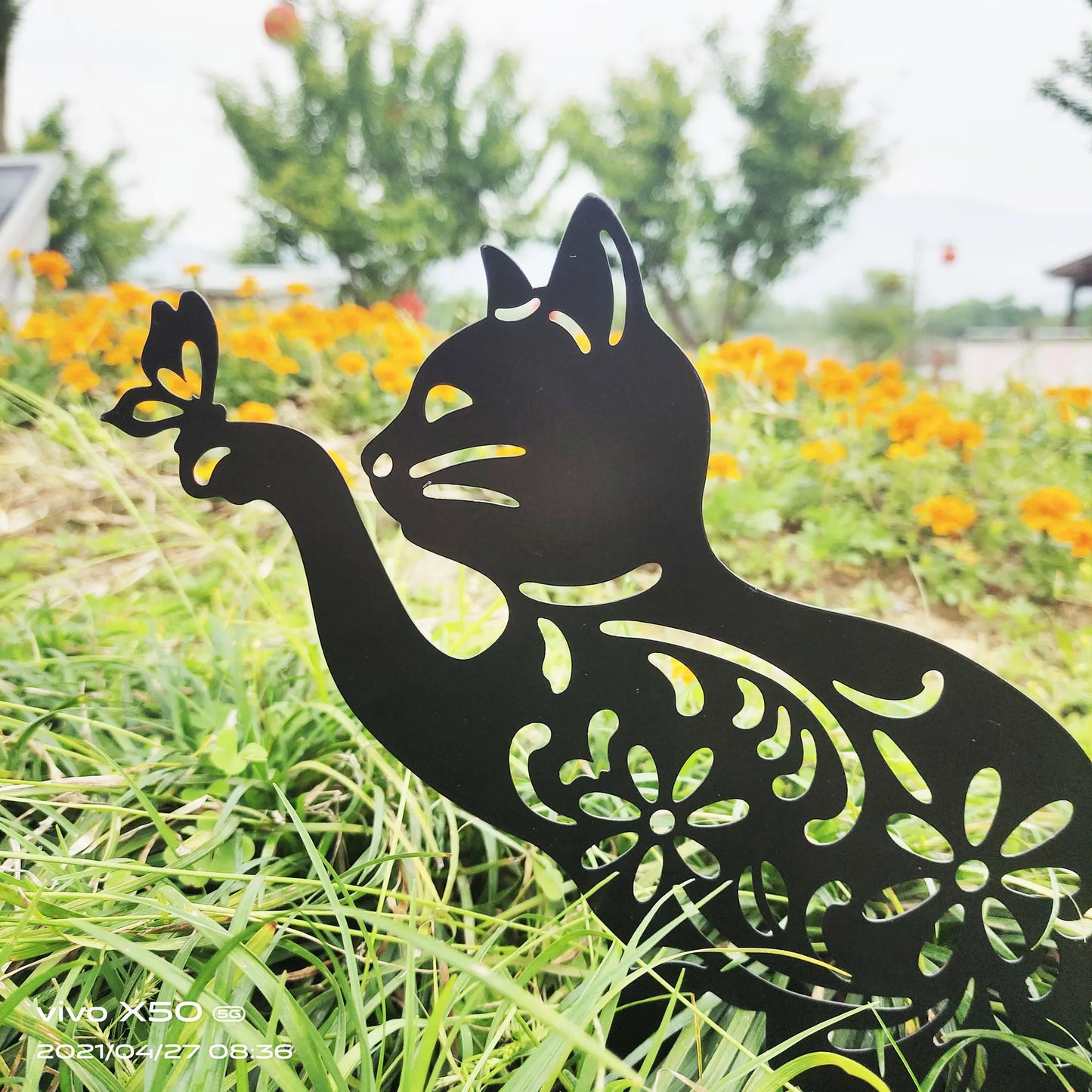 Metal Animal Silhouette Fence Decorations
