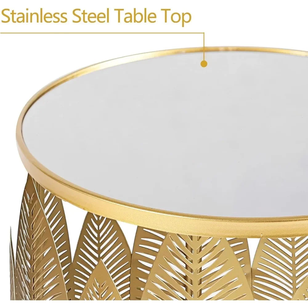 Set of 2, Gold Nesting Side Table