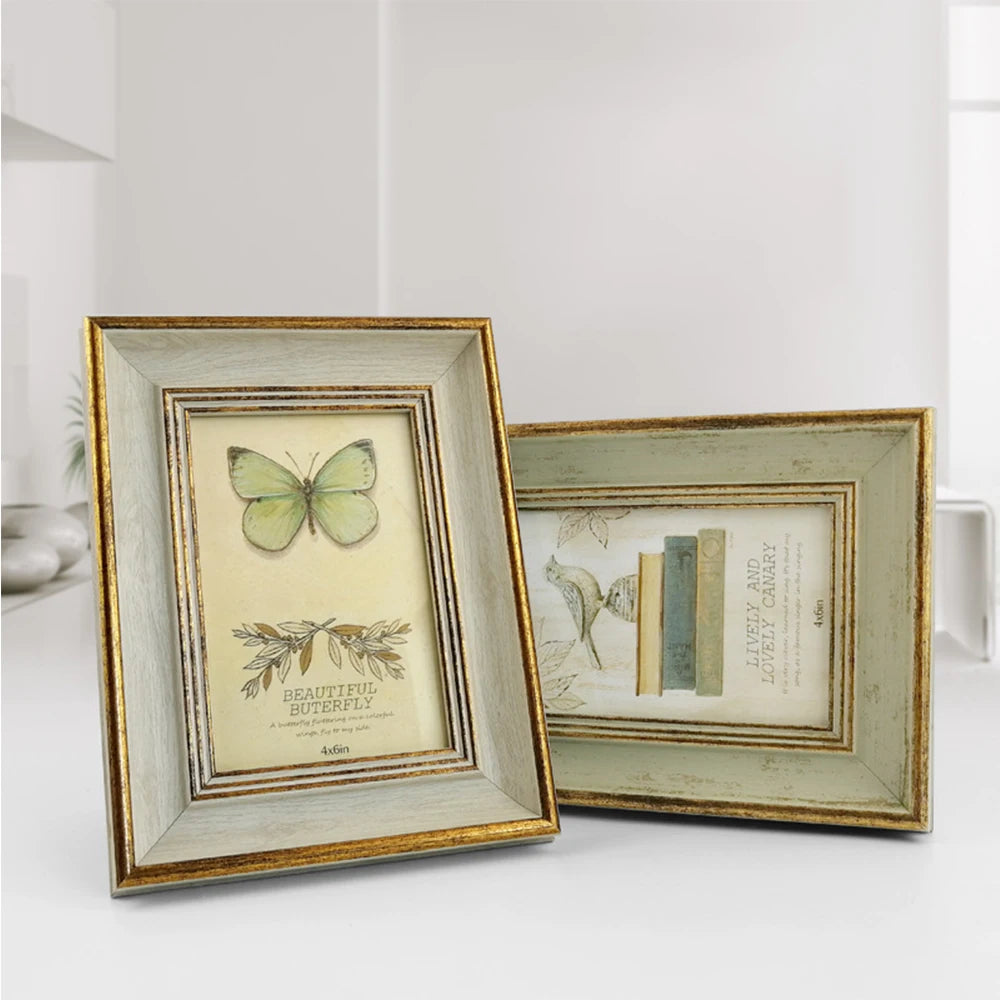 Vintage Wood Portrait Photo Frames