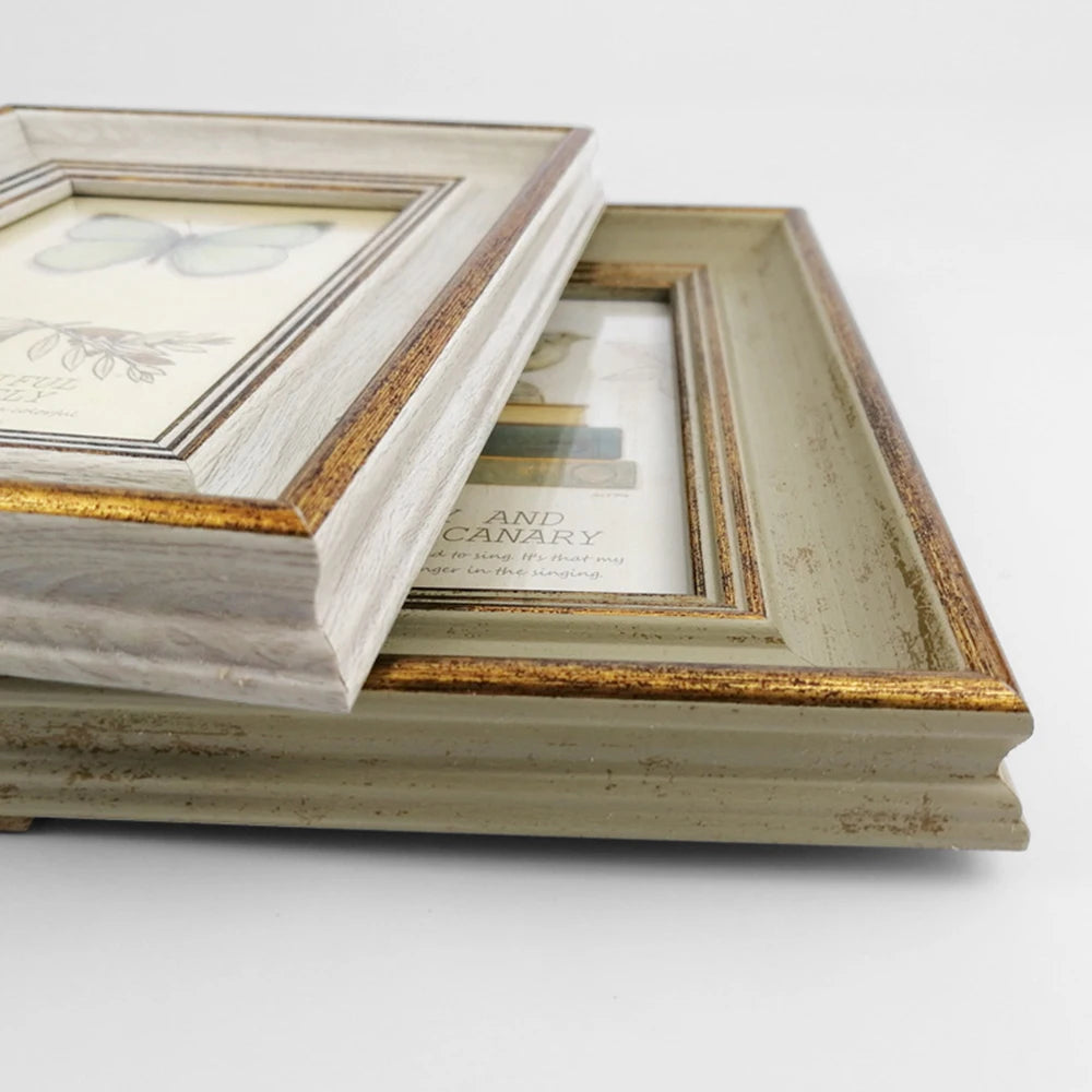 Vintage Wood Portrait Photo Frames