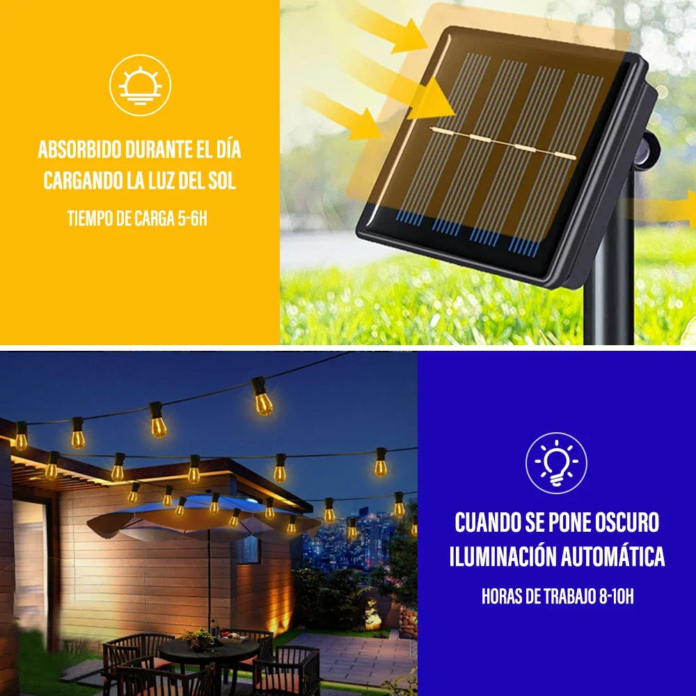 Solar Garden Waterproof String Lights