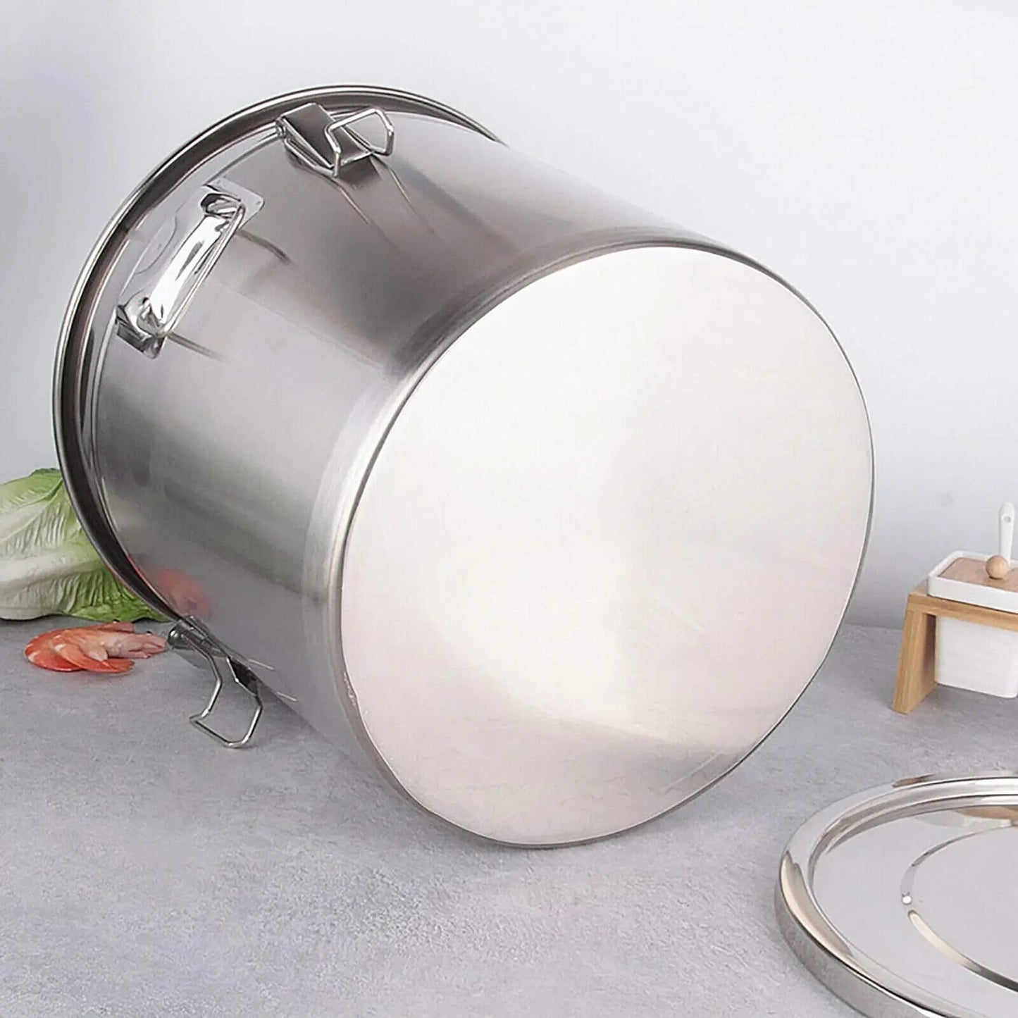 6/12L Stainless Steel Airtight Canister with Locking Clamp