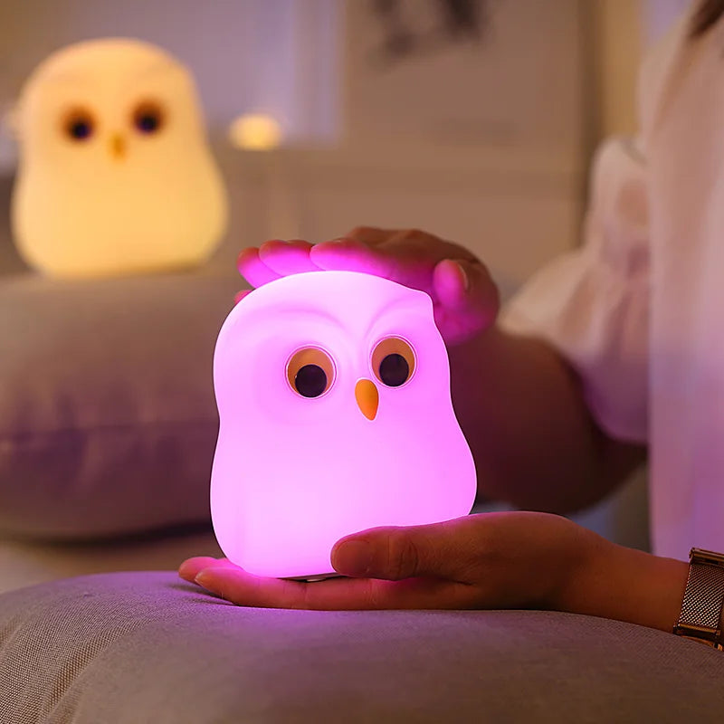 Owl LED Night Light with Touch Sensor and Remote