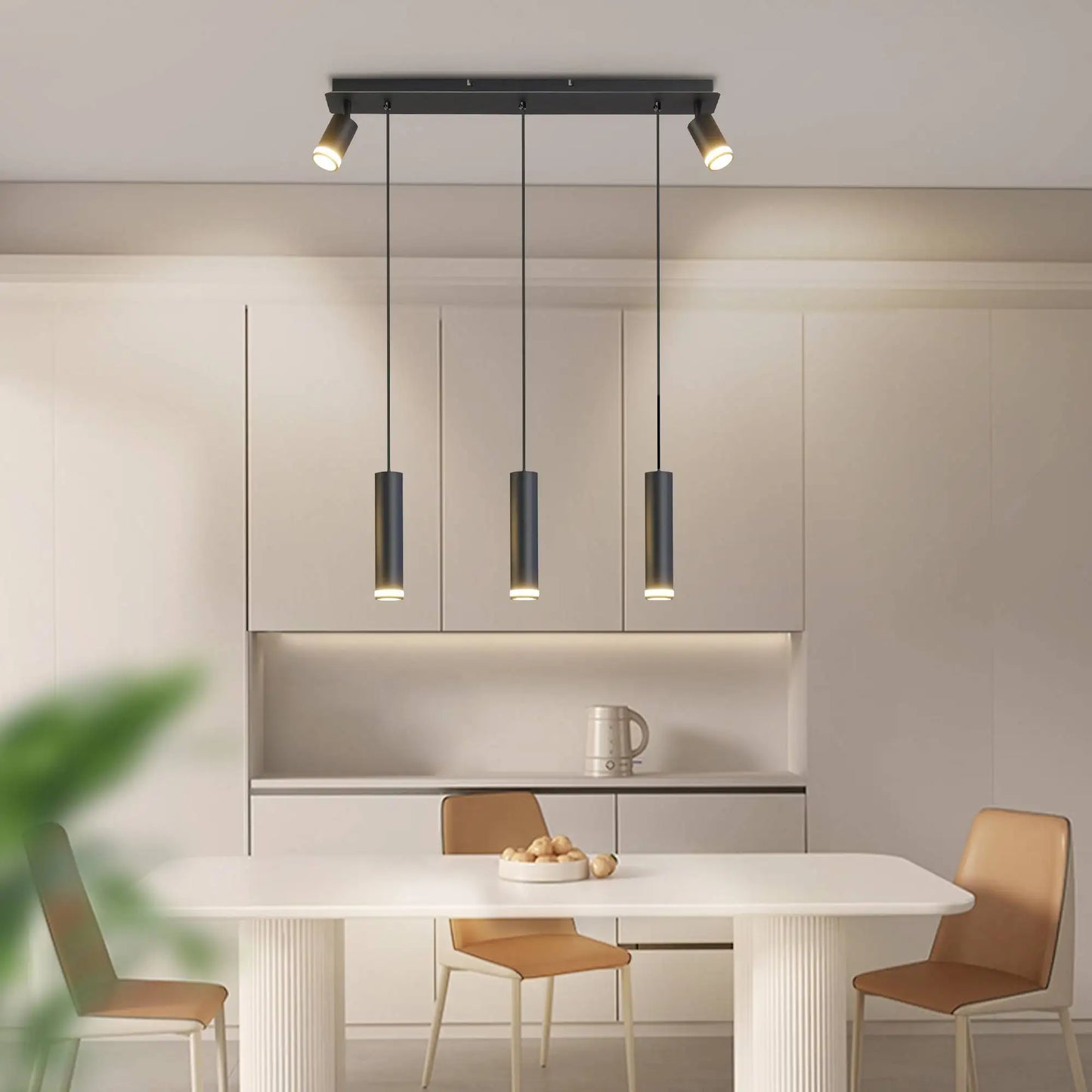 5 - Light Cylinder Pendant, Modern Chandelier