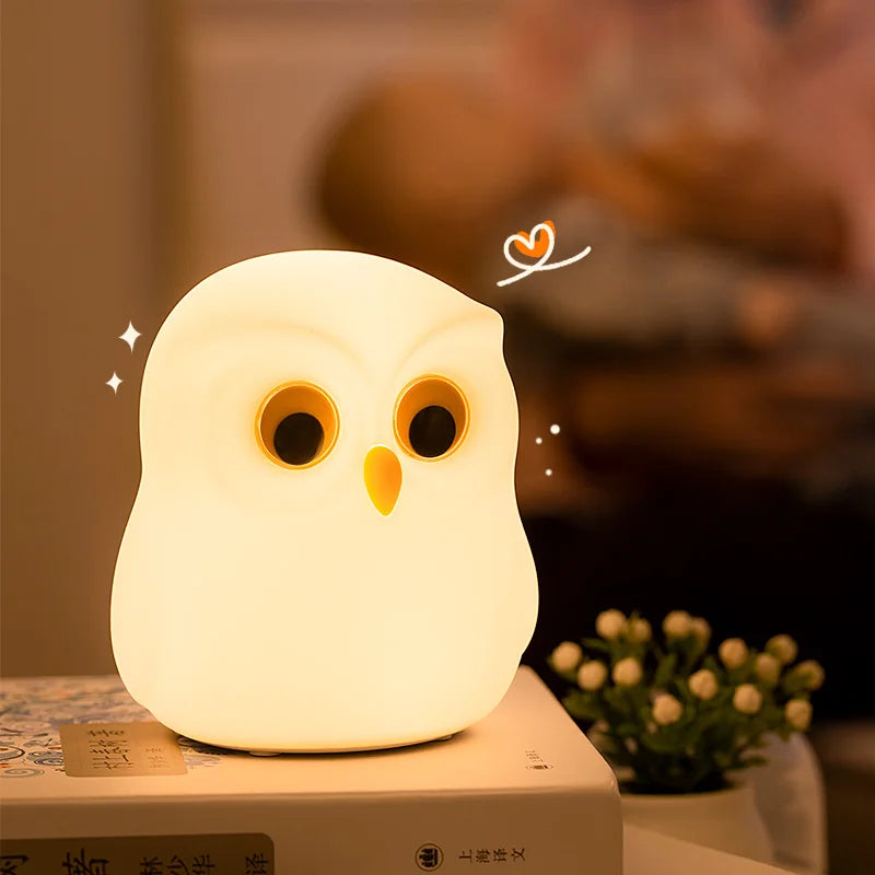 Owl LED Night Light with Touch Sensor and Remote