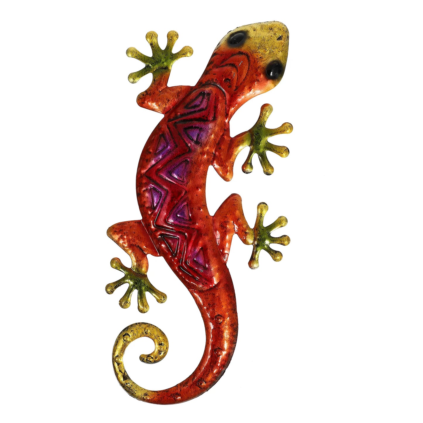 Large Outdoor Metal Gecko Wall Decoration