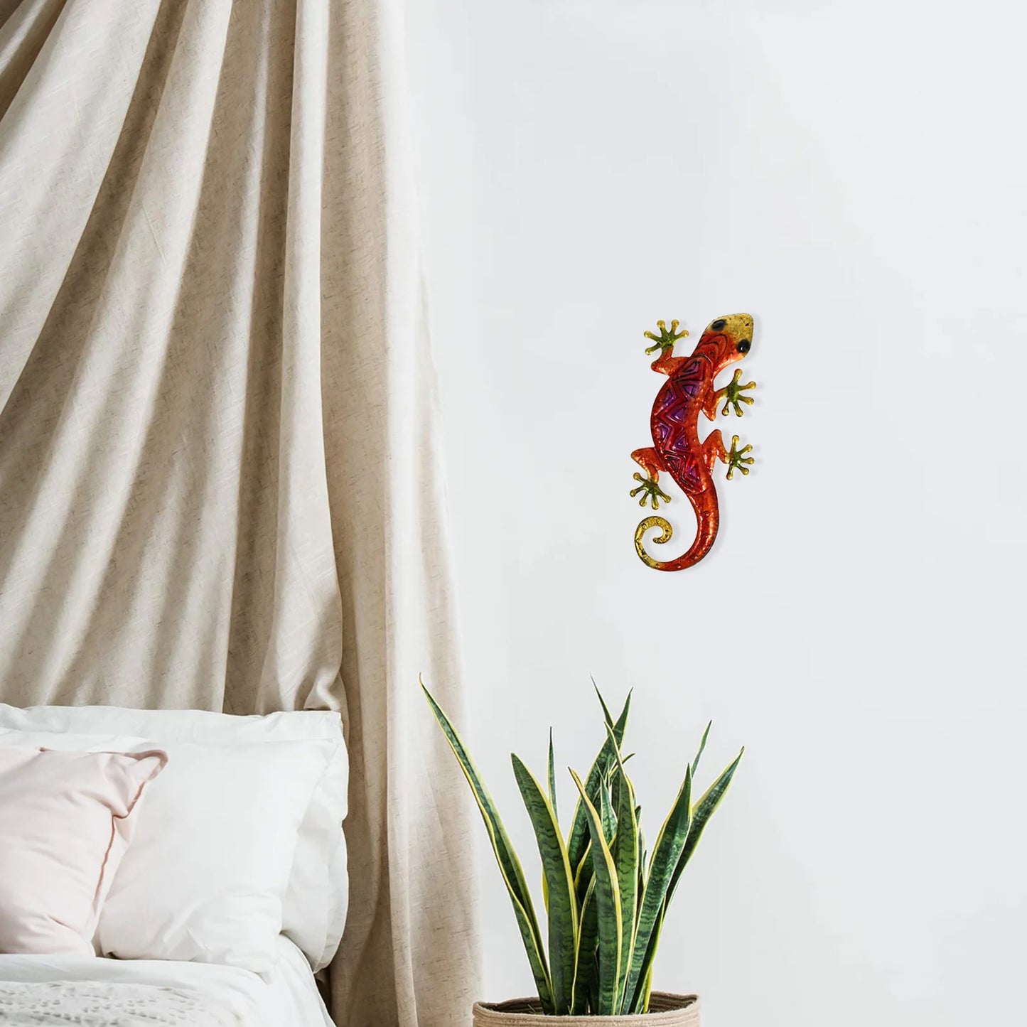 Large Outdoor Metal Gecko Wall Decoration