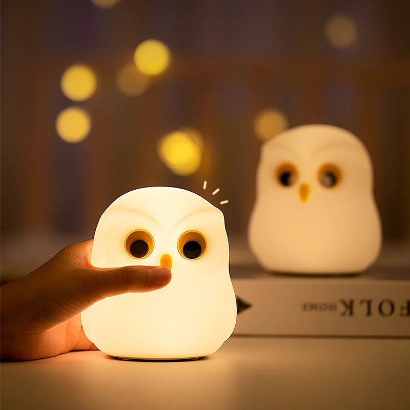 Owl LED Night Light with Touch Sensor and Remote