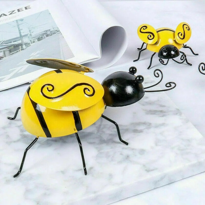 Metal Art Bumble Bee Garden Accents