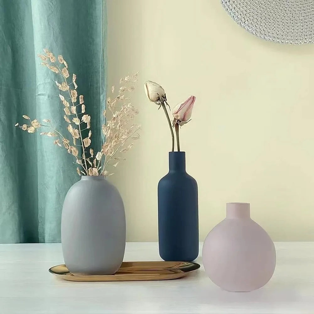 Ceramic, Neutral Modern Farmhouse Vases