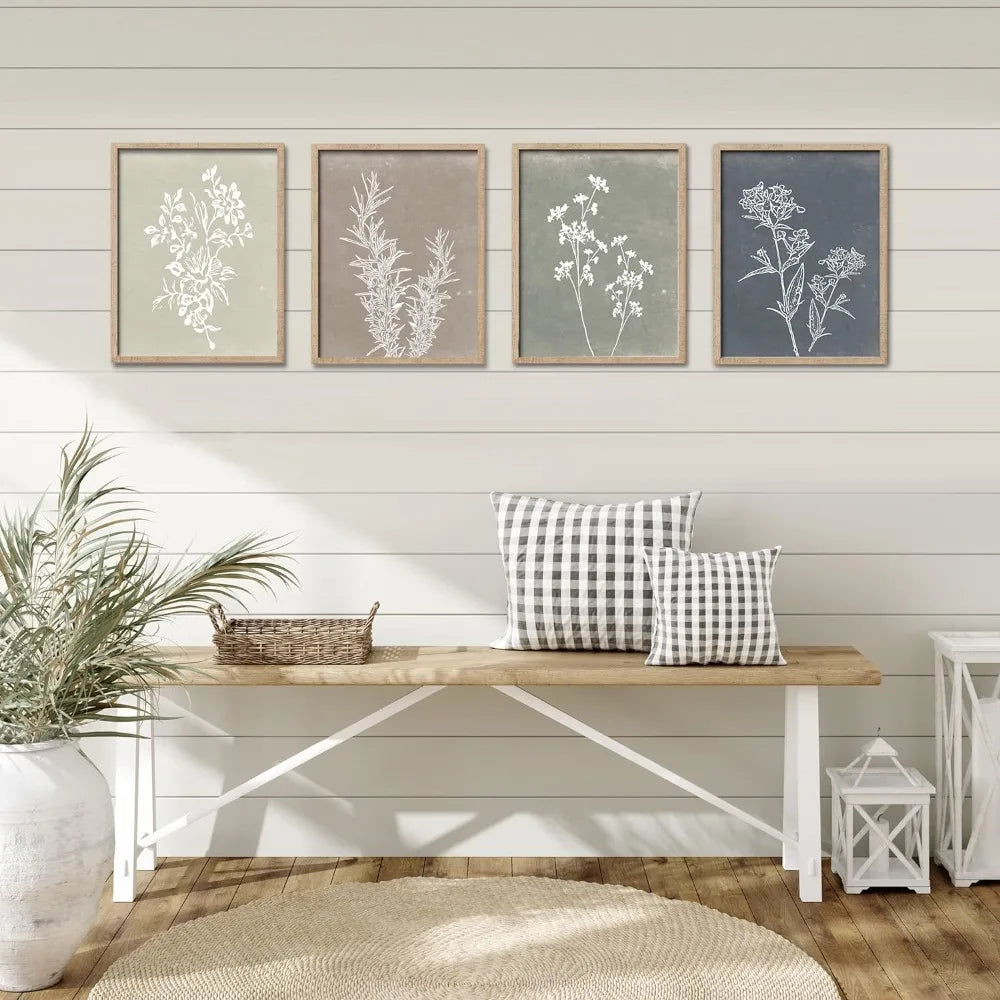 Framed Boho Wall Art Set of 4