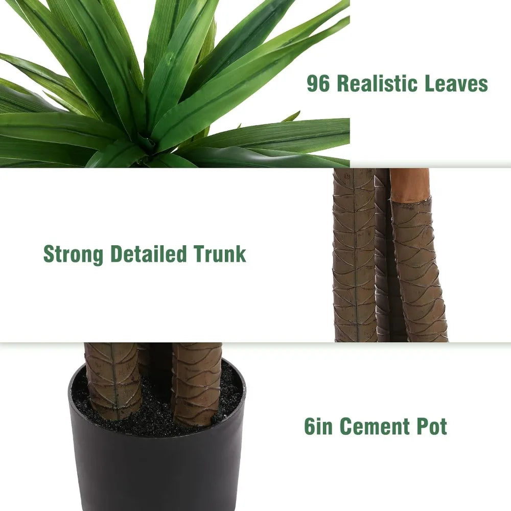 6 Foot Silk Dracaena Corn Plant