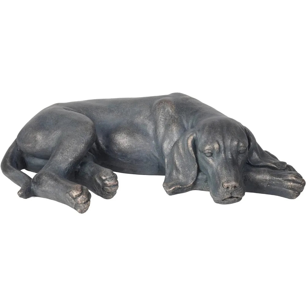 Sleeping Dog Resin Sculpture for Courtyard, Lawn, Yard, Porch